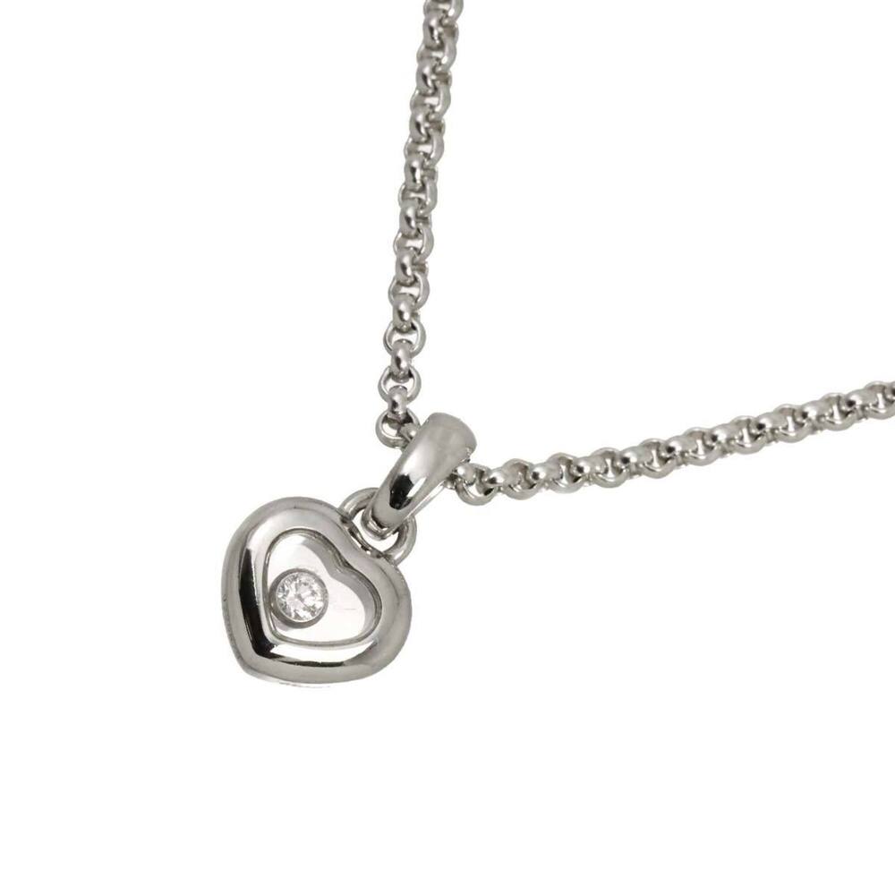 Chopard Happy Diamonds Heart Necklace, 42cm, 18K WG (White Gold 750)